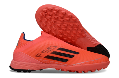 Adidas F50 Elite Laceless TF Football Shoes - Coral/Bright Coral/Black