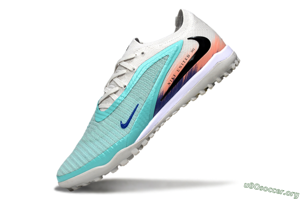 Nike Phantom 6 Low Elite TF Football Shoes - Aqua/Sky Blue/Coral Orange 5