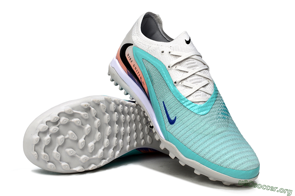 Nike Phantom 6 Low Elite TF Football Shoes - Aqua/Sky Blue/Coral Orange 0