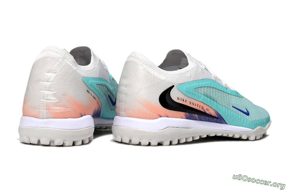 Nike Phantom 6 Low Elite TF Football Shoes - Aqua/Sky Blue/Coral Orange 6