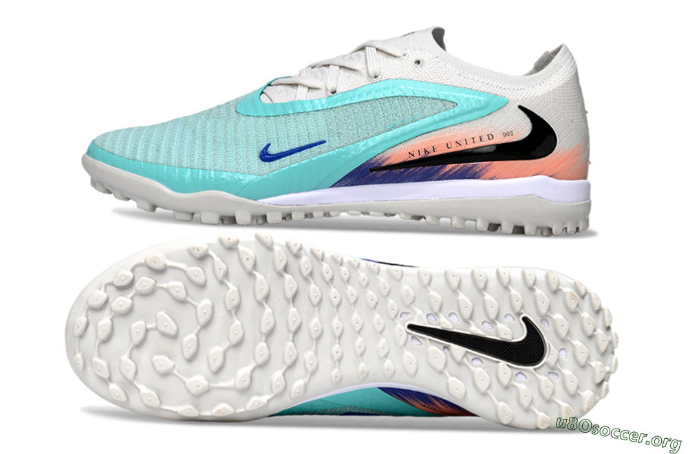 Nike Phantom 6 Low Elite TF Football Shoes - Aqua/Sky Blue/Coral Orange 1