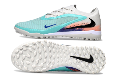 Nike Phantom 6 Low Elite TF Football Shoes - Aqua/Sky Blue/Coral Orange