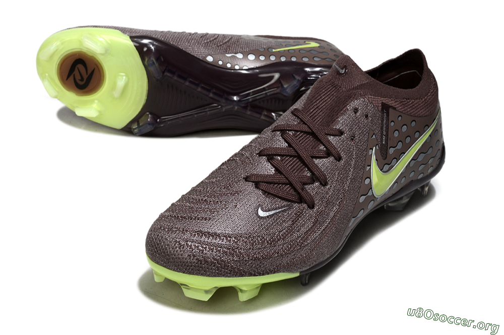 Nike Phantom GX 2 Elite FG Football Boots - Brown/Lime Green/Charcoal Gray 0