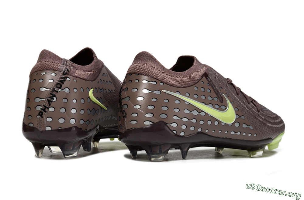 Nike Phantom GX 2 Elite FG Football Boots - Brown/Lime Green/Charcoal Gray 6