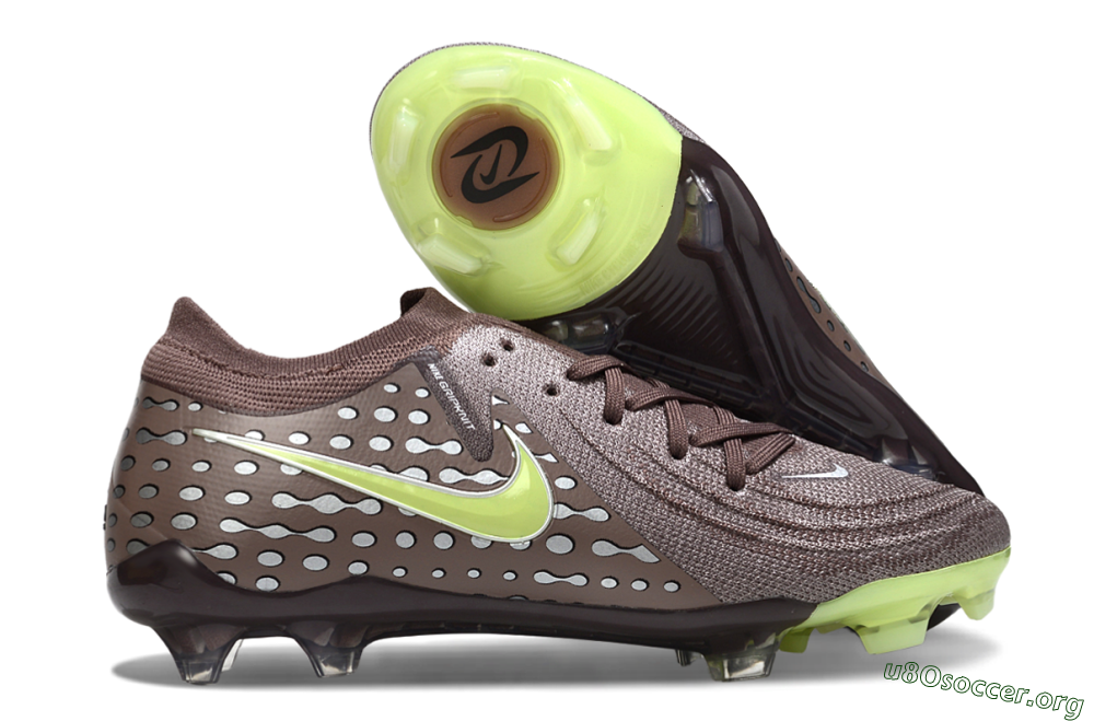 Nike Phantom GX 2 Elite FG Football Boots - Brown/Lime Green/Charcoal Gray 2