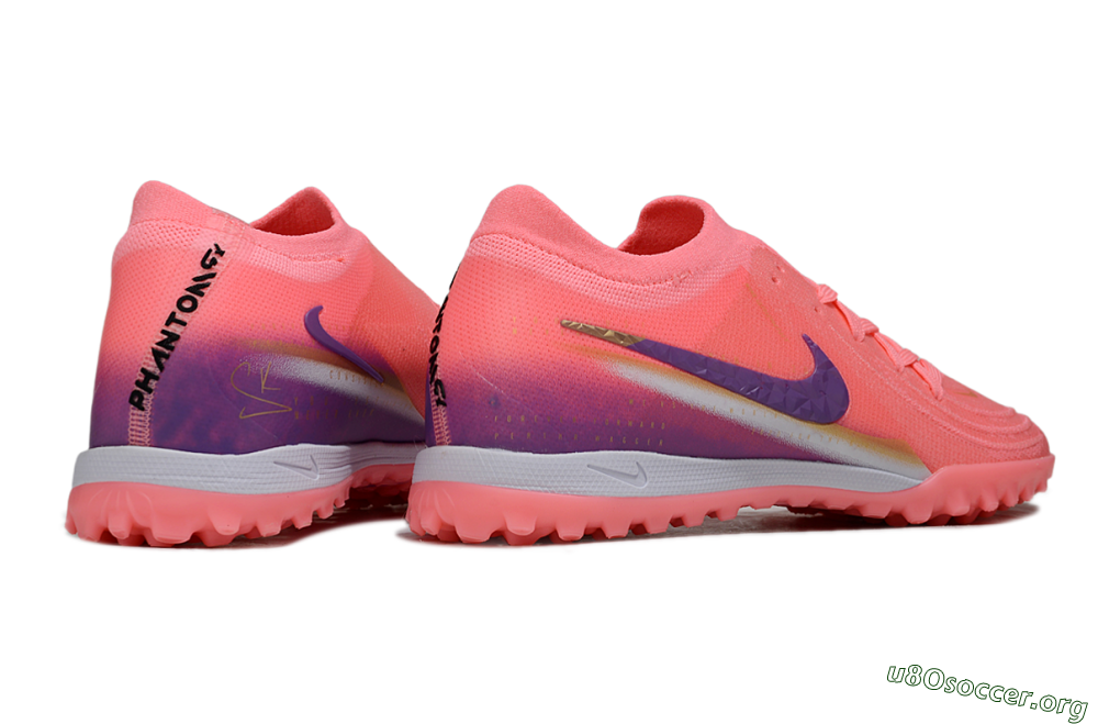 Nike Phantom GX 2 Elite TF Football Shoes - Pink/Vivid Coral/Deep Purple 6