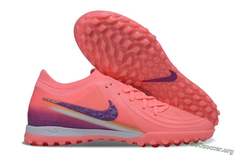 Nike Phantom GX 2 Elite TF Football Shoes - Pink/Vivid Coral/Deep Purple 2