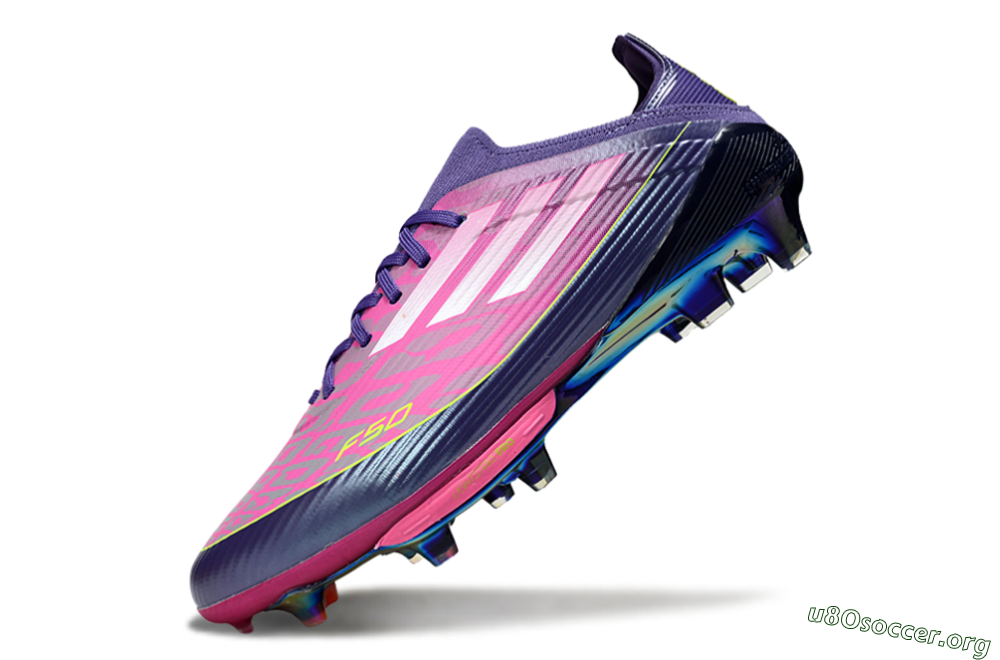 Adidas F50 Elite Lightstrike Pro FG Football Boots - Pink/Neon Yellow/Deep Purple 6
