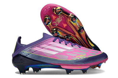 Adidas F50 Elite Lightstrike Pro FG Football Boots - Pink/Neon Yellow/Deep Purple