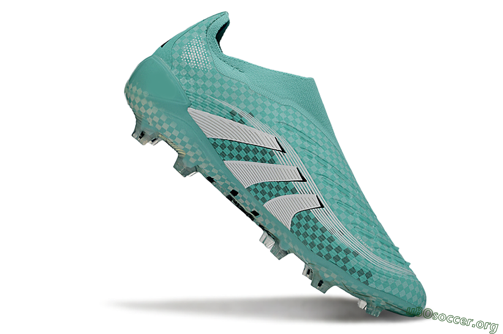 Adidas Predator 25 Elite Laceless FG Football Boots - Aqua/Mint Green/White 4