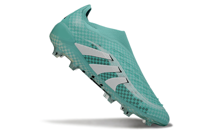 Adidas Predator 25 Elite Laceless FG Football Boots - Aqua/Mint Green/White