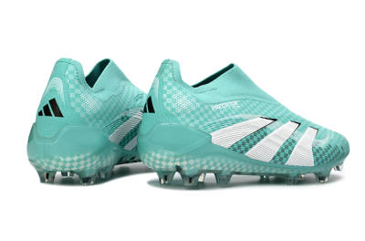 Adidas Predator 25 Elite Laceless FG Football Boots - Aqua/Mint Green/White