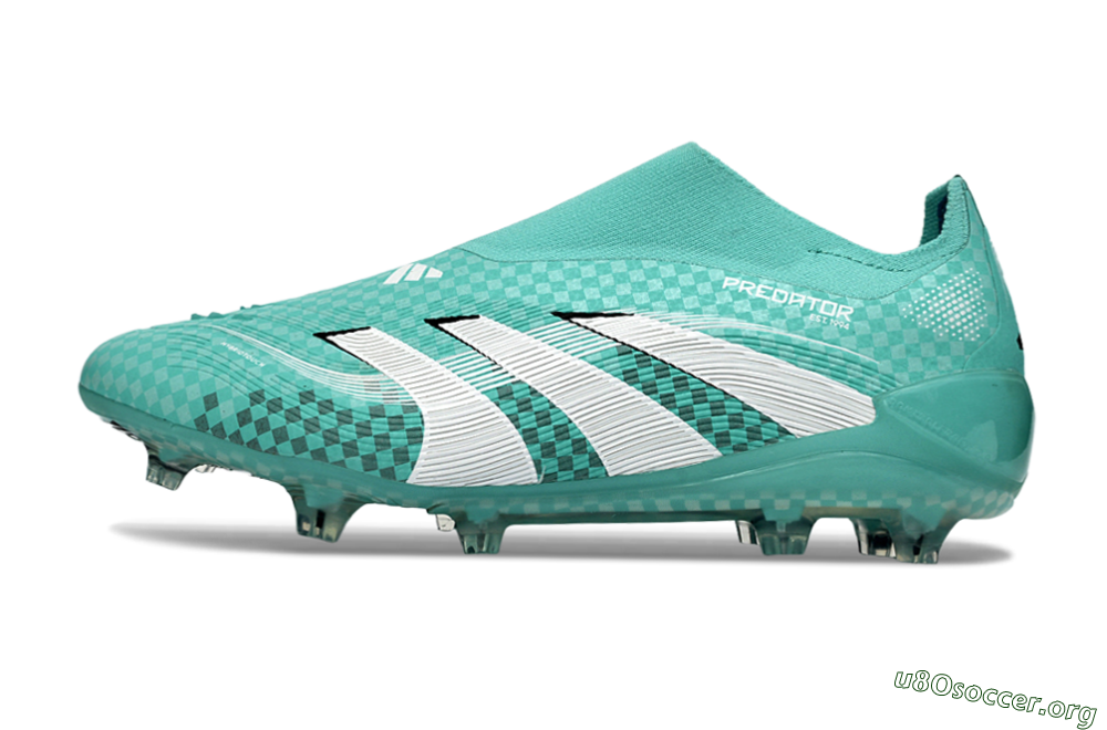 Adidas Predator 25 Elite Laceless FG Football Boots - Aqua/Mint Green/White 3