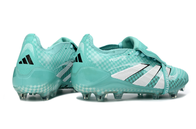 Adidas Predator 25 Elite Fold-Over Tongue FG Football Boots - Aqua/Turquoise Blue/White