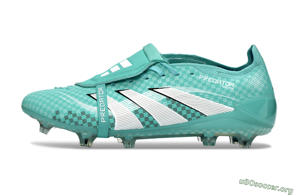 Adidas Predator 25 Elite Fold-Over Tongue FG Football Boots - Aqua/Turquoise Blue/White 3
