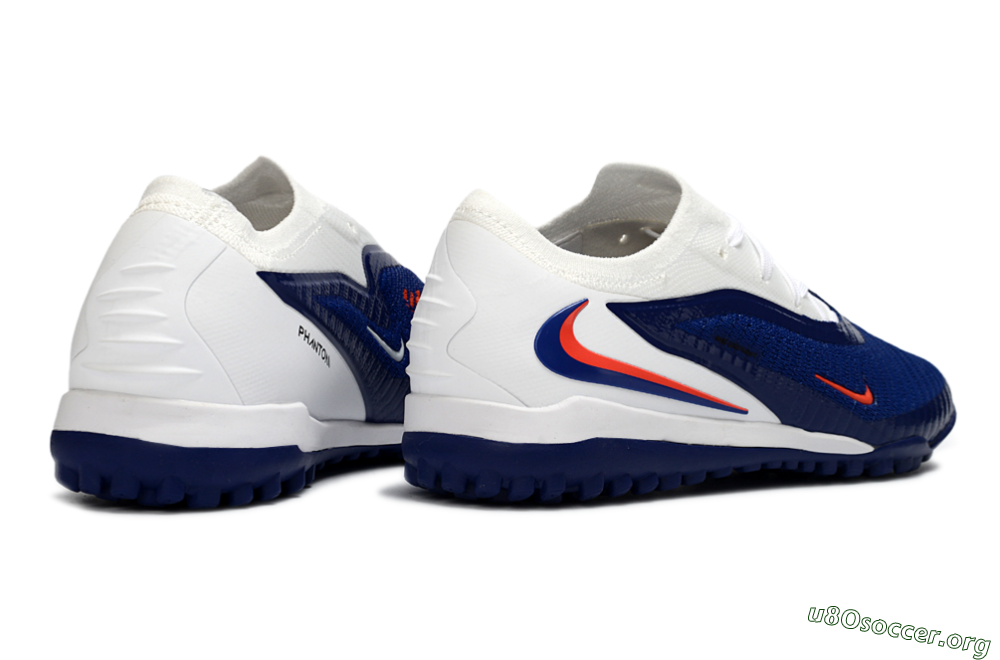 Nike Phantom 6 Low Elite TF Football Shoes - Blue/Electric Orange/White 6