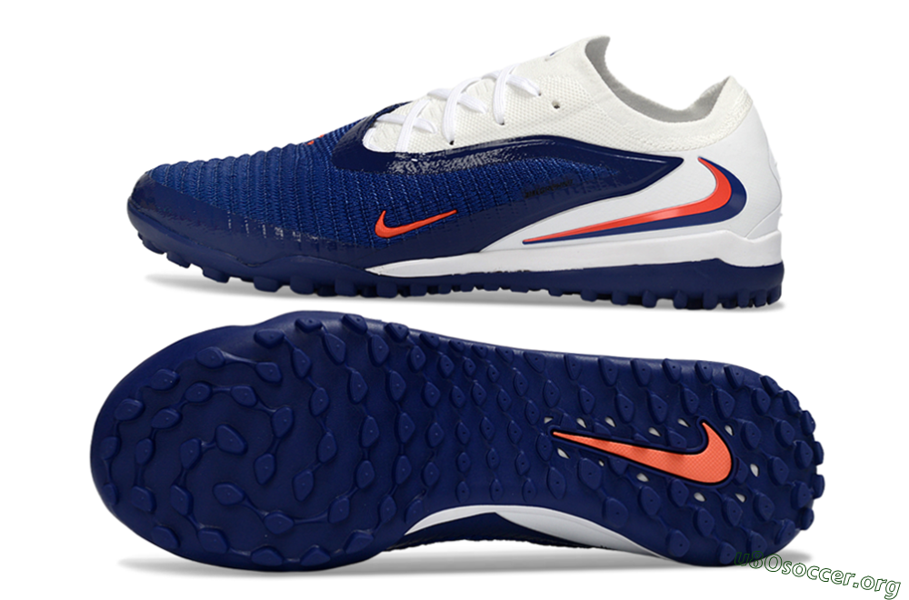 Nike Phantom 6 Low Elite TF Football Shoes - Blue/Electric Orange/White 1