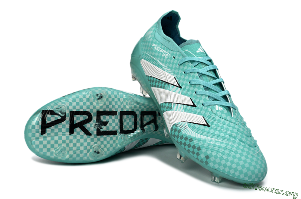Adidas Predator 25 Elite FG Football Boots - Aqua/Mint Green/White 0