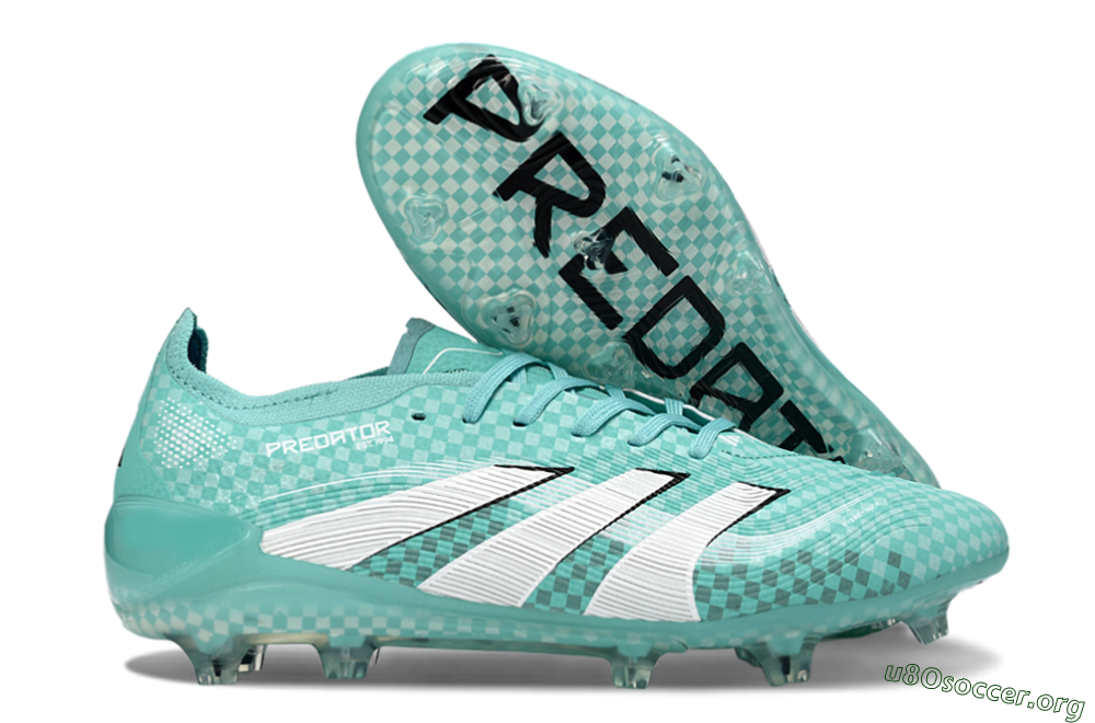 Adidas Predator 25 Elite FG Football Boots - Aqua/Mint Green/White 2