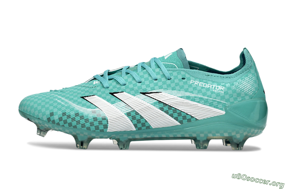 Adidas Predator 25 Elite FG Football Boots - Aqua/Mint Green/White 3