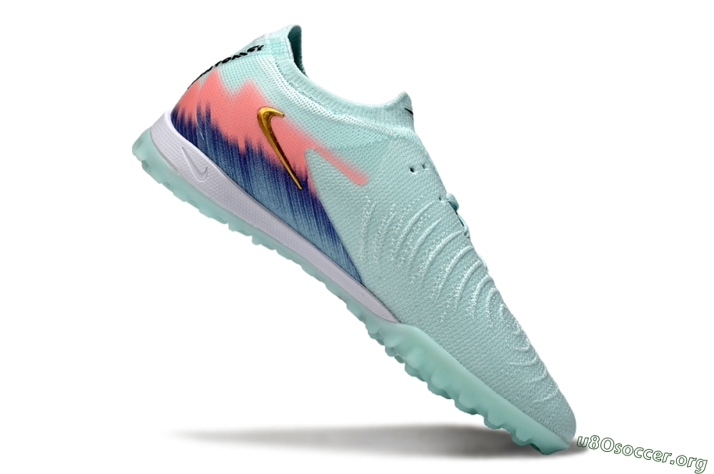 Nike Phantom GX 2 Elite TF Football Shoes - Aqua/Peach Burst/Deep Blue 4