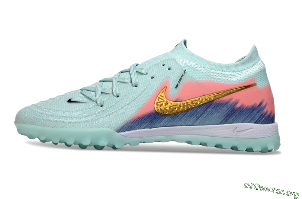 Nike Phantom GX 2 Elite TF Football Shoes - Aqua/Peach Burst/Deep Blue 3