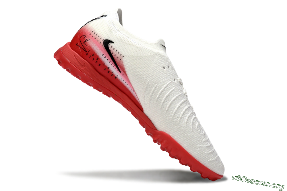 Nike Phantom GX 2 Elite TF Football Shoes - White/Crimson Red/Black 4
