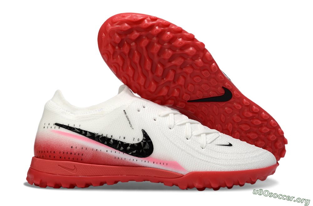 Nike Phantom GX 2 Elite TF Football Shoes - White/Crimson Red/Black 2