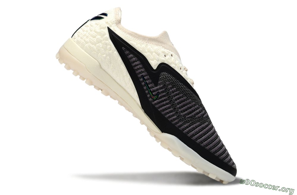 Nike Phantom 6 Low Elite TF Football Shoes - Black/Electric Green/Neutral Beige 4