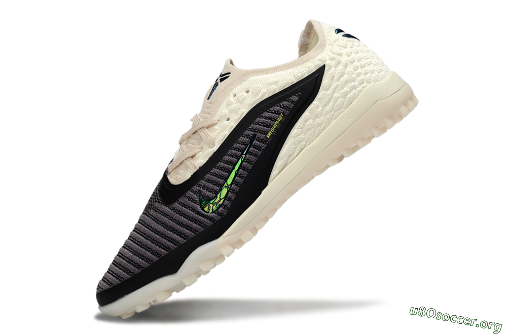 Nike Phantom 6 Low Elite TF Football Shoes - Black/Electric Green/Neutral Beige 5