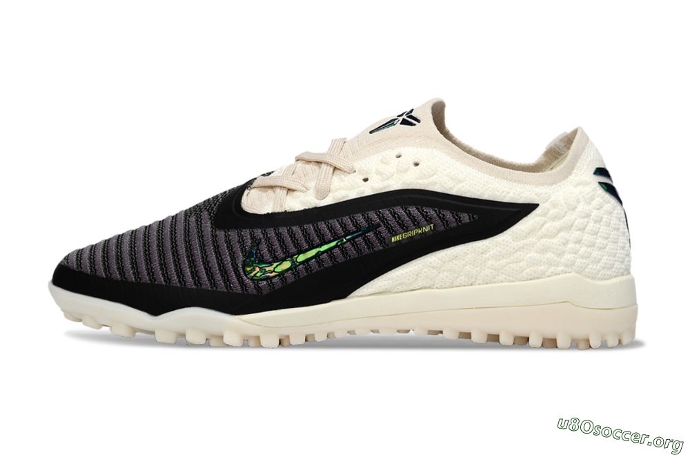 Nike Phantom 6 Low Elite TF Football Shoes - Black/Electric Green/Neutral Beige 3