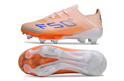 Adidas F50 Elite Lightstrike Pro FG Football Boots - Peach/Coral Burst/Deep Sky Blue