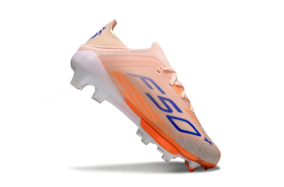 Adidas F50 Elite Lightstrike Pro FG Football Boots - Peach/Coral Burst/Deep Sky Blue
