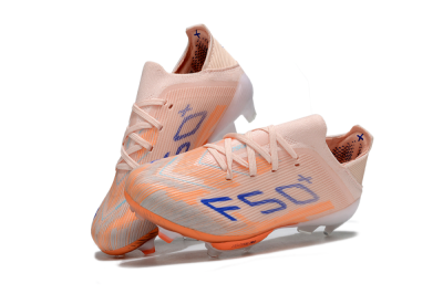 Adidas F50 Elite Lightstrike Pro FG Football Boots - Peach/Coral Burst/Deep Sky Blue