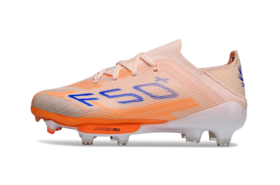 Adidas F50 Elite Lightstrike Pro FG Football Boots - Peach/Coral Burst/Deep Sky Blue