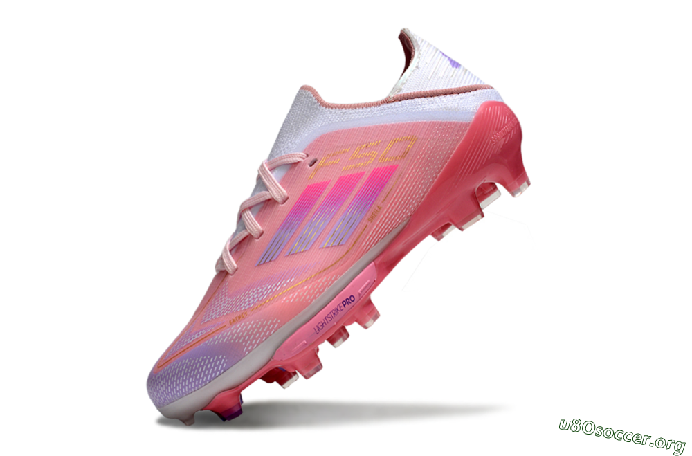 Adidas F50 Elite Lightstrike Pro FG Football Boots - Pink/Soft Pink/Gradient Purple 4