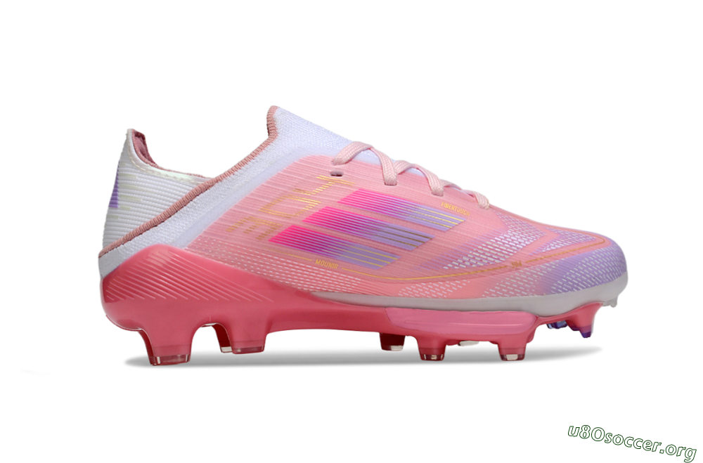 Adidas F50 Elite Lightstrike Pro FG Football Boots - Pink/Soft Pink/Gradient Purple 6