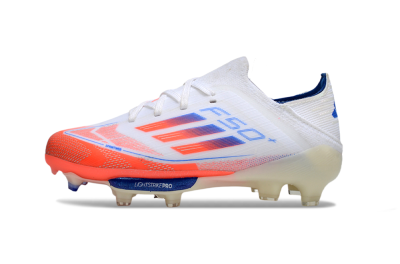 Adidas F50 Elite Lightstrike Pro FG Football Boots - White/Coral/Blue