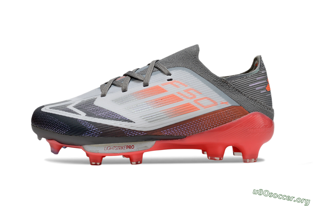 Adidas F50 Elite Lightstrike Pro FG Football Boots - Gray/Electric Pink/Deep Purple 2