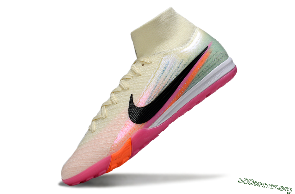 Nike Air Zoom Mercurial Superfly 10 Elite TF Football Shoes - Cream/Coral Pink/Black 6