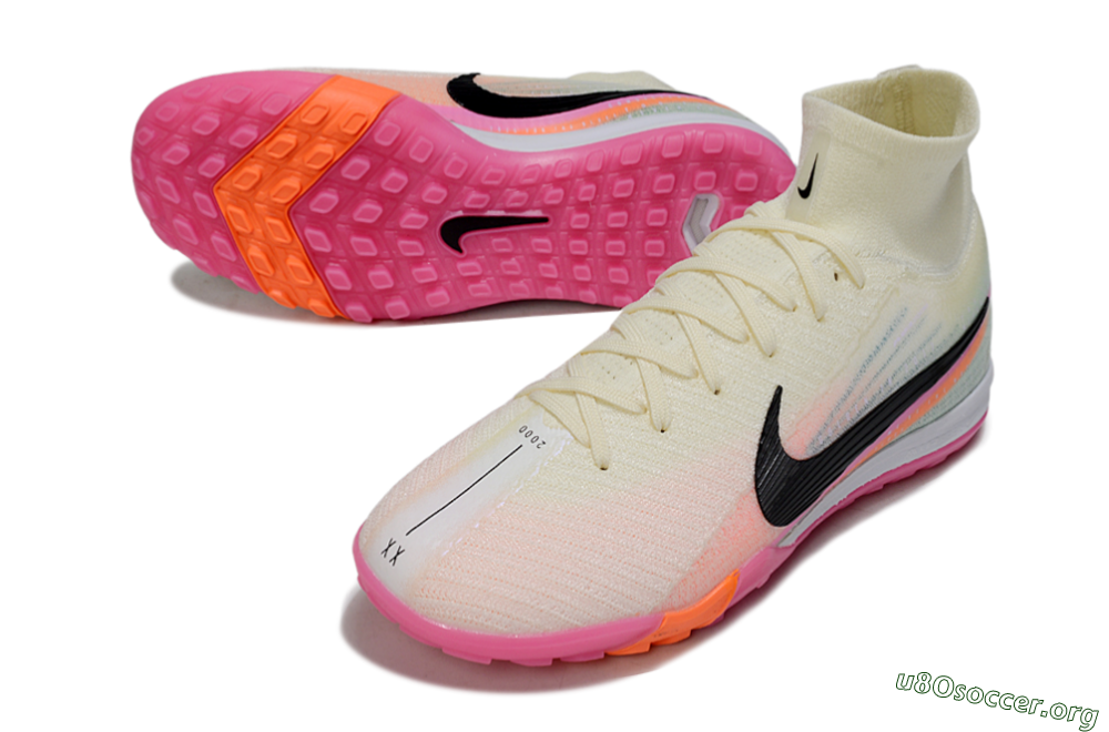 Nike Air Zoom Mercurial Superfly 10 Elite TF Football Shoes - Cream/Coral Pink/Black 0