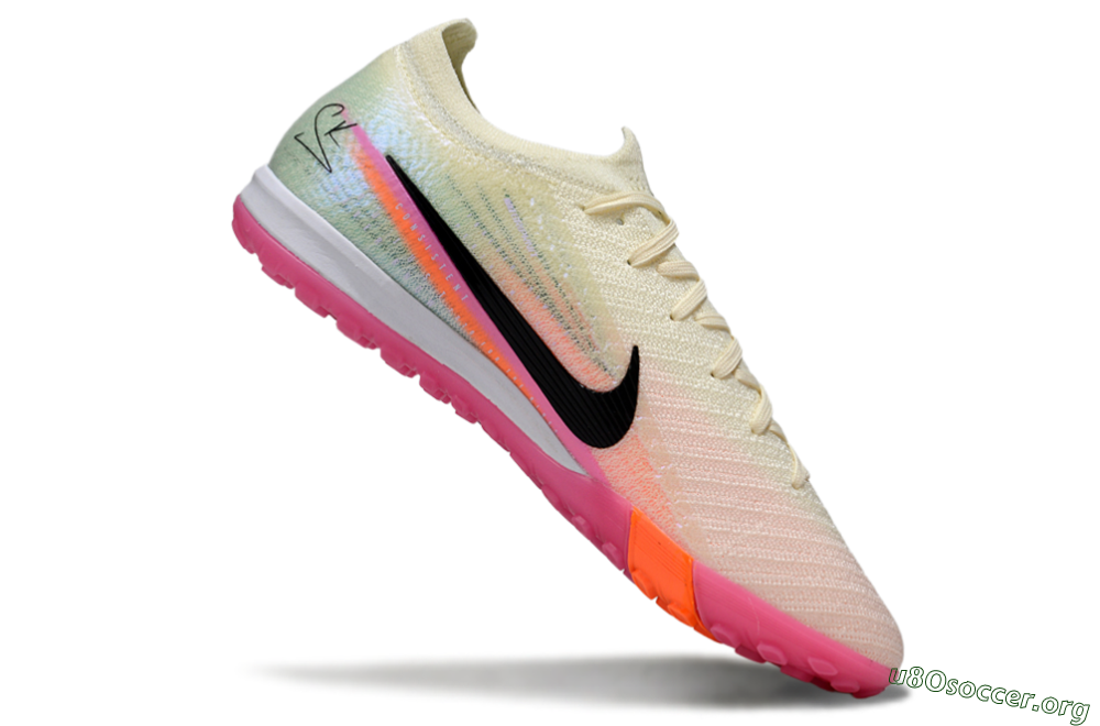 Nike Air Zoom Mercurial Vapor 16 Elite TF Football Shoes - Cream/Electric Pink/Neon Orange 5