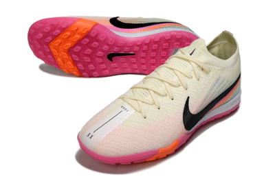 Nike Air Zoom Mercurial Vapor 16 Elite TF Football Shoes - Cream/Electric Pink/Neon Orange