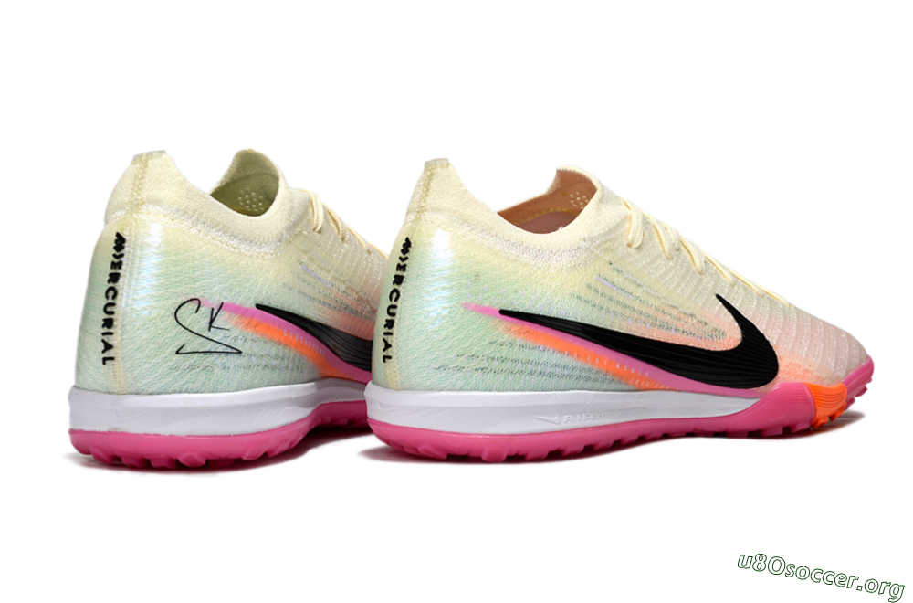 Nike Air Zoom Mercurial Vapor 16 Elite TF Football Shoes - Cream/Electric Pink/Neon Orange 7