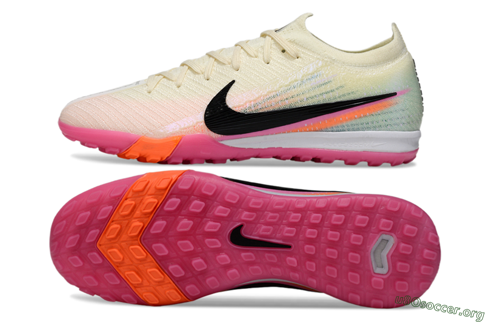 Nike Air Zoom Mercurial Vapor 16 Elite TF Football Shoes - Cream/Electric Pink/Neon Orange 1