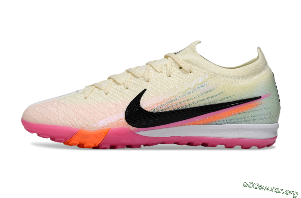 Nike Air Zoom Mercurial Vapor 16 Elite TF Football Shoes - Cream/Electric Pink/Neon Orange 3