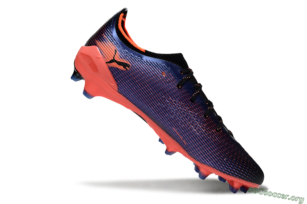 Puma Ultra Ultimate FG Football Boots - Black/Electric Orange/Sapphire Blue 4