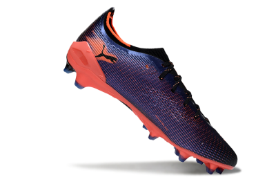 Puma Ultra Ultimate FG Football Boots - Black/Electric Orange/Sapphire Blue