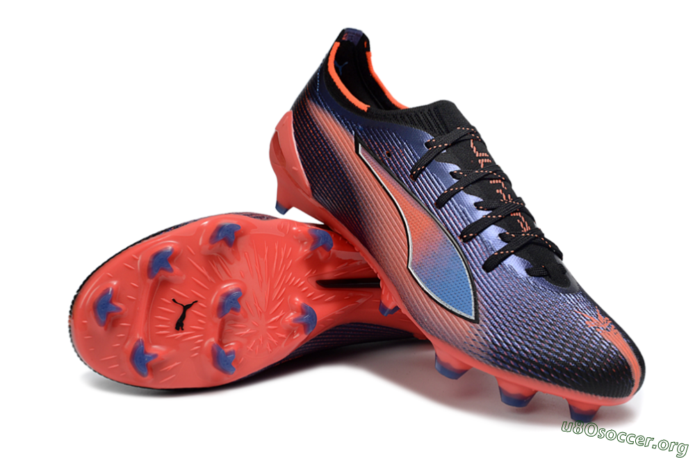 Puma Ultra Ultimate FG Football Boots - Black/Electric Orange/Sapphire Blue 0