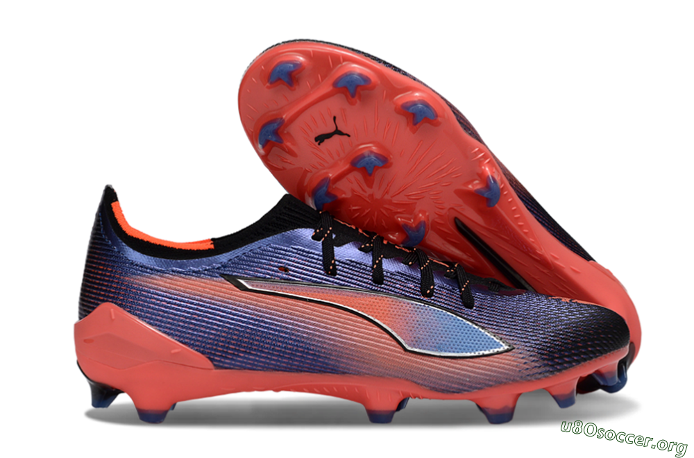 Puma Ultra Ultimate FG Football Boots - Black/Electric Orange/Sapphire Blue 2